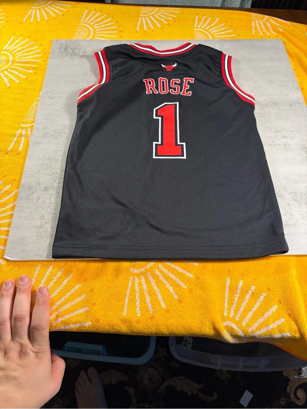 Adidas Chicago Black Basketball Derrick rose  Jersey - Black